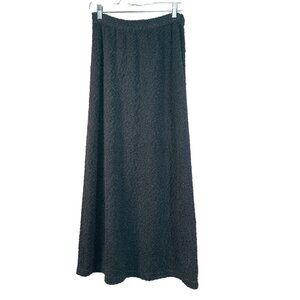 TSD Women’s Size Small Maxi Skirt Blue Gray Cotton Blend Textured Elastic Waist